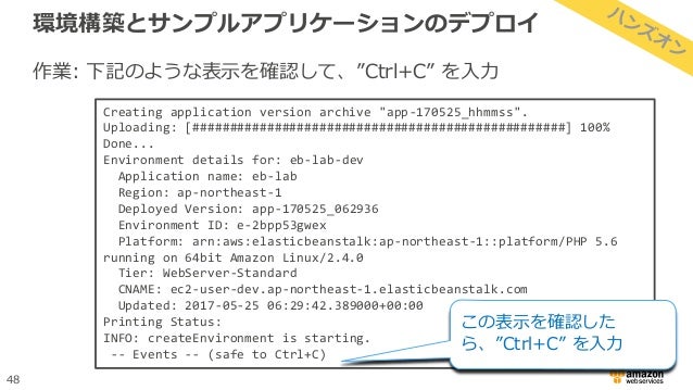 Aws Black Belt Online Seminar 2017 Aws体験ハンズオン Deploy With Eb Cli編