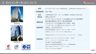4
大阪本社
東京支社
さくらインターネットについて
 