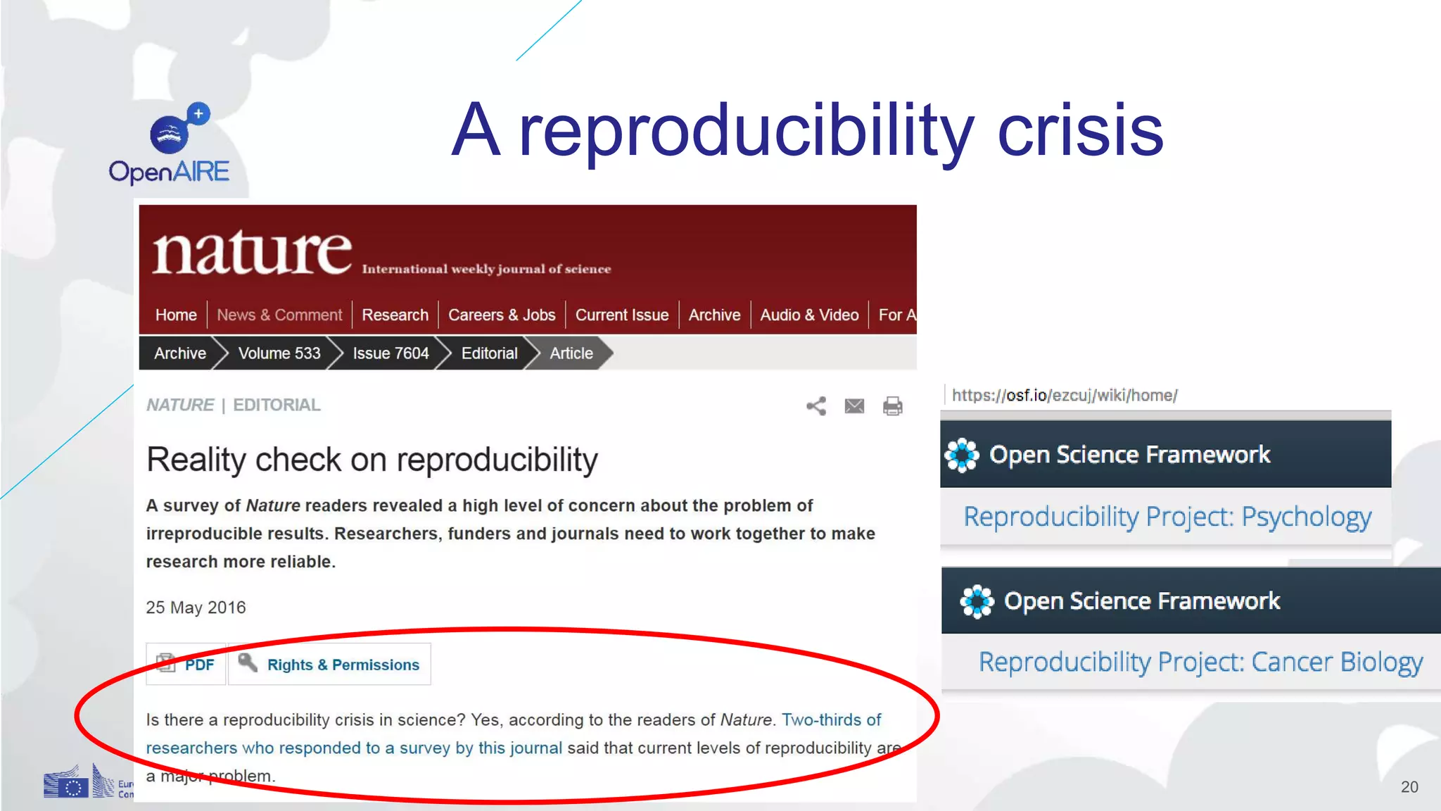 A reproducibility crisis
20
 