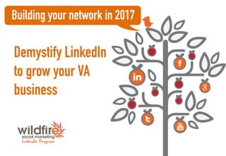Demystify LinkedIn
to grow your VA
business
Building your network in 2017
 
