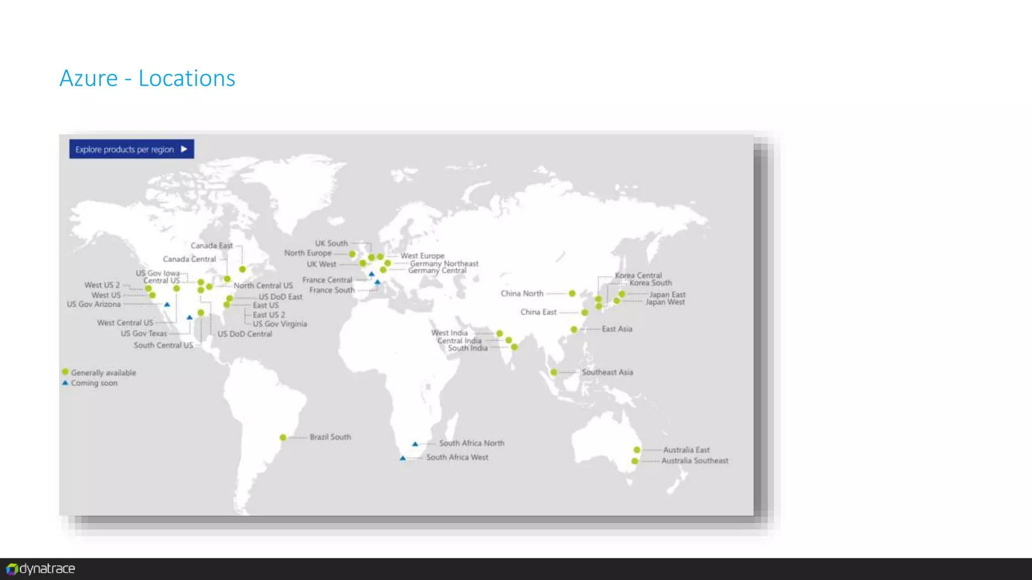 Azure - Locations
 