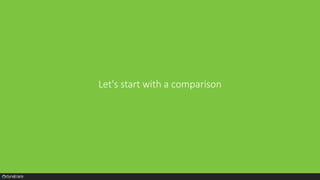 Let's start with a comparison
 