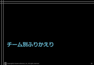 チーム別ふりかえり
Copyright© Growth xPartners, Inc. All rights reserved. 81
 