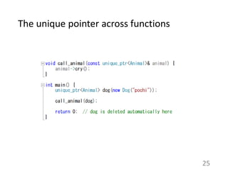 The unique pointer across functions
25
 