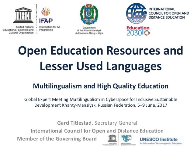 Enhancement Of Cultural And Linguistic Diversity Through Oer
