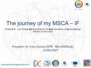 Presenter: dr. Irina Ciornei (UPB - MicroDERLab)
15/06/2017
1www.openenergyprojects.ro
 
