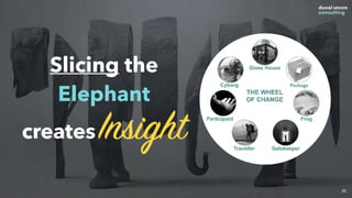 22
Slicing the
Elephant
creates Insight
 