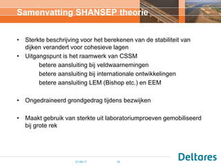 Shansep DSD-NL 2017 Ongedraineerd rekenen in D-Geo Stability - Van der Meij | PDF