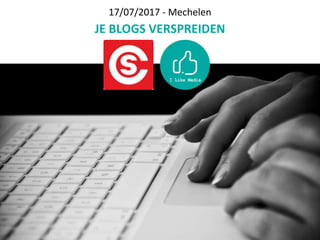 17/07/2017 - Mechelen
JE BLOGS VERSPREIDEN
 