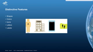 > QS17 > Andreas Schreiber • Quantified Self Comics > 17.06.2017DLR.de • Chart 21
Distinctive Features
• Shapes
• Colors
• Icons
• Letters
• Labels
 