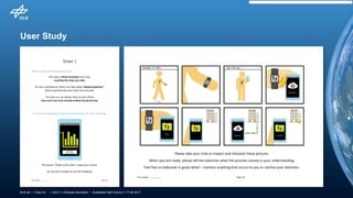 > QS17 > Andreas Schreiber • Quantified Self Comics > 17.06.2017DLR.de • Chart 23
User Study
Test subject __________ Page 1/2
Sheet 1
Please imagine the following scenario:
You wear a fitness bracelet every day,
counting the steps you take.
On your smartphone, there is an app called „StepsCompanion“,
which automatically syncs with your bracelet.
This way you can always view on your phone
how much you have already walked during the day.
You are now viewing your steps from November 16, 2016 in the app:
The button "Origin of this data" makes you curious.
So you tap it and get to see the following:
Test subject __________ Page 2/2
Please take your time to inspect and interpret these pictures.
When you are ready, please tell the examiner what the pictures convey in your understanding.
Feel free to elaborate in great detail – mention anything that occurs to you or catches your attention.
 