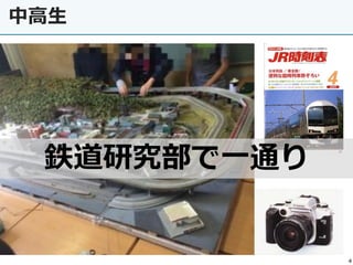 4
中高生
鉄道研究部で一通り
 