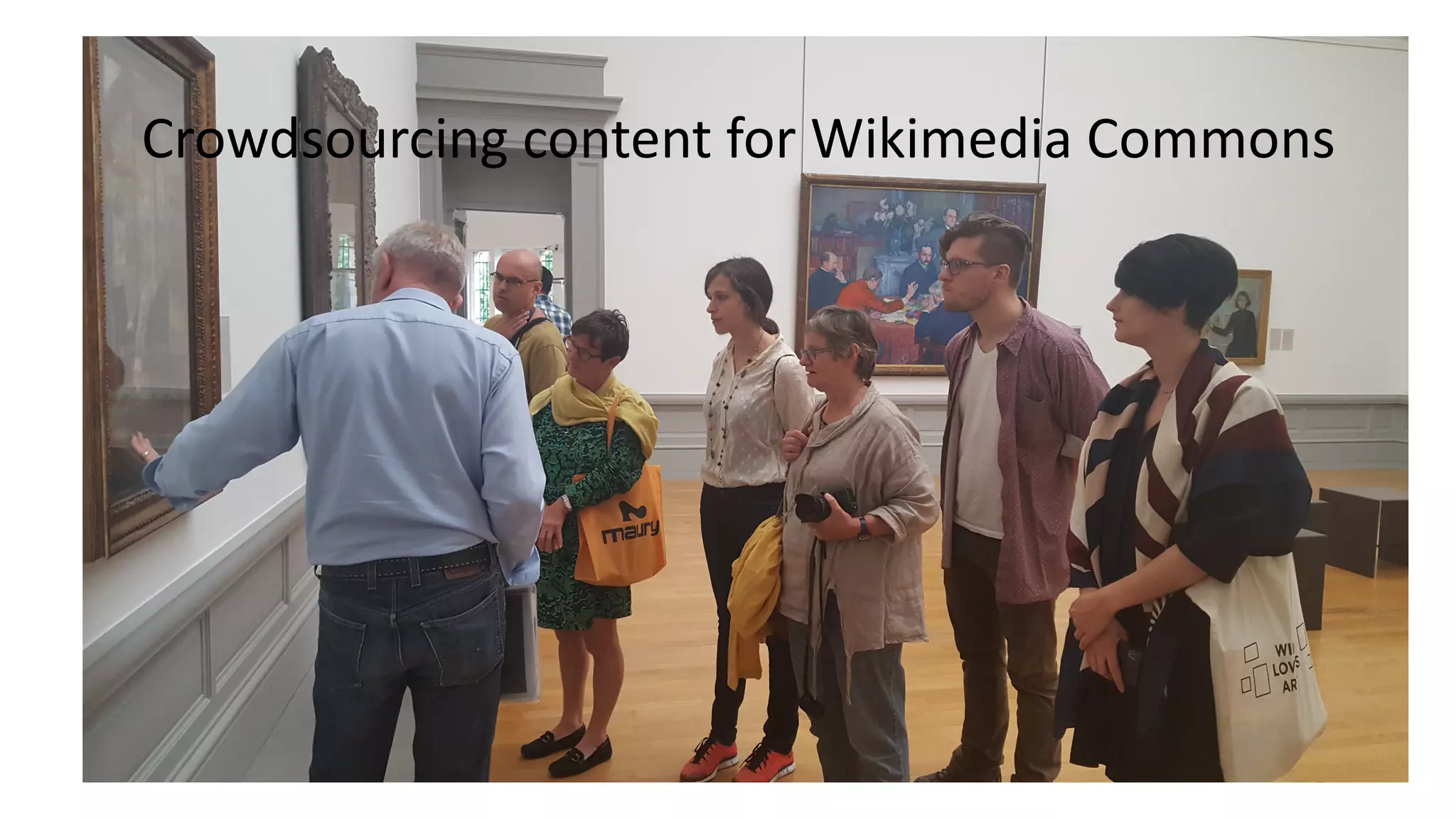 Crowdsourcing content	for Wikimedia	Commons
 