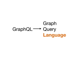 GraphQL
Graph

Query

Language
 