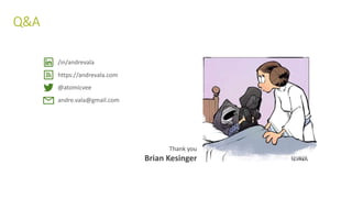Q&A
Thank you
Brian Kesinger
https://andrevala.com
/in/andrevala
@atomicvee
andre.vala@gmail.com
 