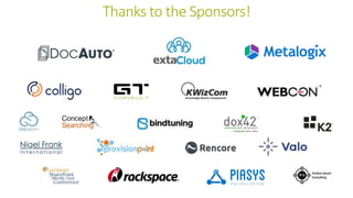 Thanks to the Sponsors!
 