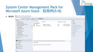 System Center Management Pack for
Microsoft Azure Stack – 監視例(5/8)
 異常時
2017/06/24 66
 