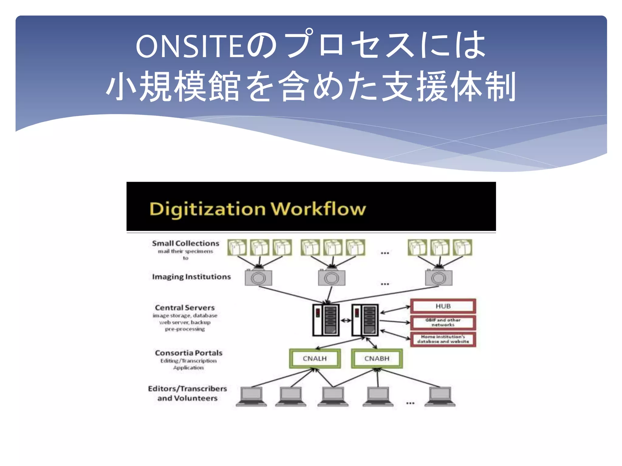 ONSITEのプロセスには
小規模館を含めた支援体制
 