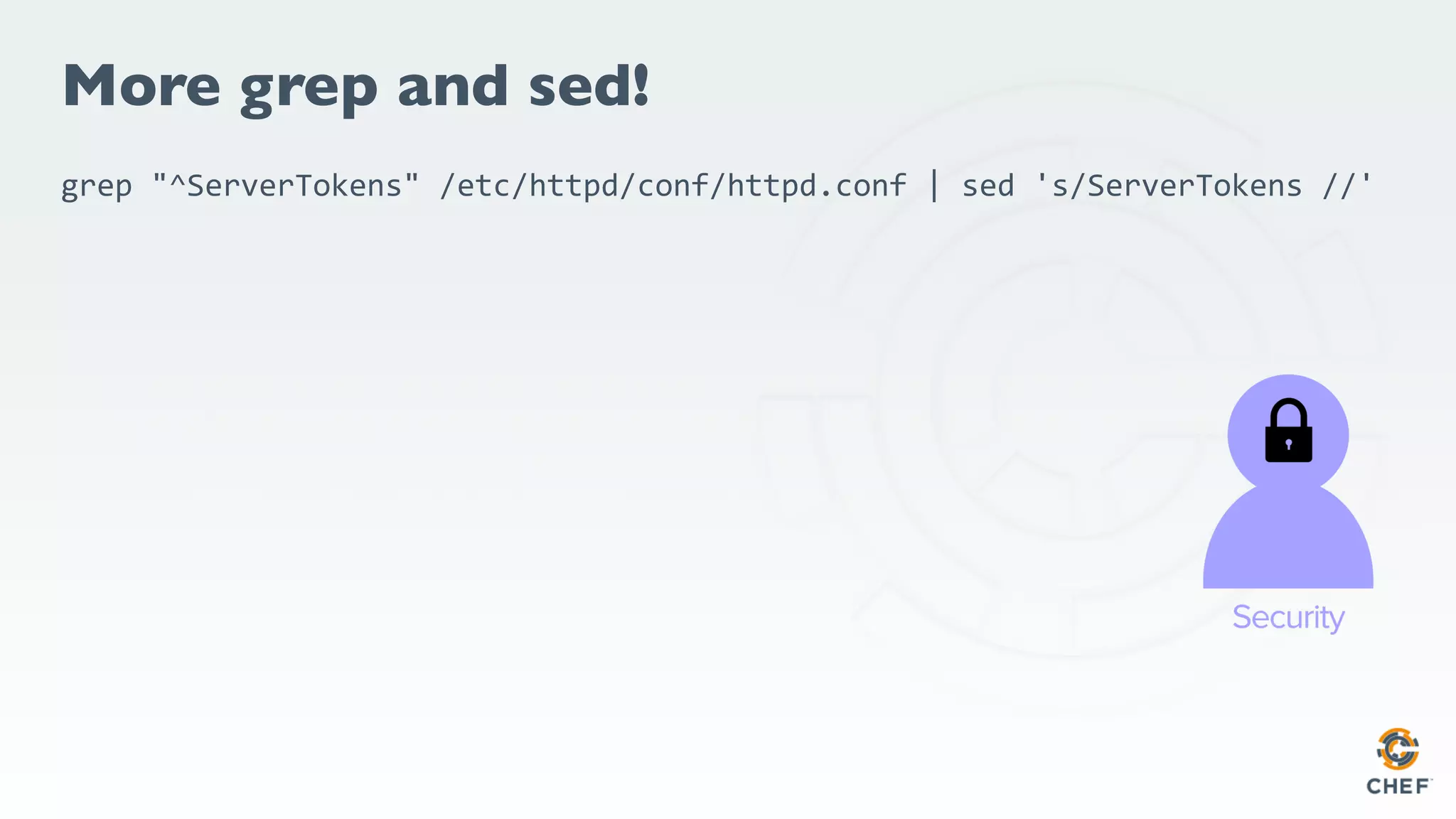 More grep and sed!
grep "^ServerTokens" /etc/httpd/conf/httpd.conf | sed 's/ServerTokens //'
 