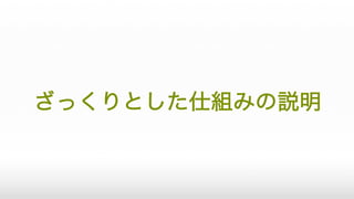 ざっくりとした仕組みの説明
 
