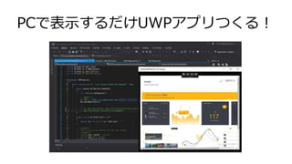 PCで表示するだけUWPアプリつくる！
 
