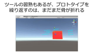 ツールの習熟もあるが、プロトタイプを
繰り返すのは、まだまだ骨が折れる
 