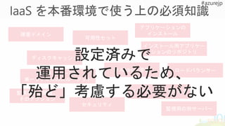 設定済みで
運用されているため、
「殆ど」考慮する必要がない
 