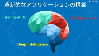 #azurejp
Intelligent LakeIntelligent DB
Deep Intelligence
 