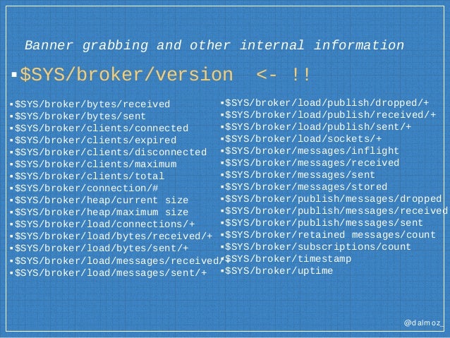 Mqtt Iot Explore Exploit Bsidestlv 2017 June 2017