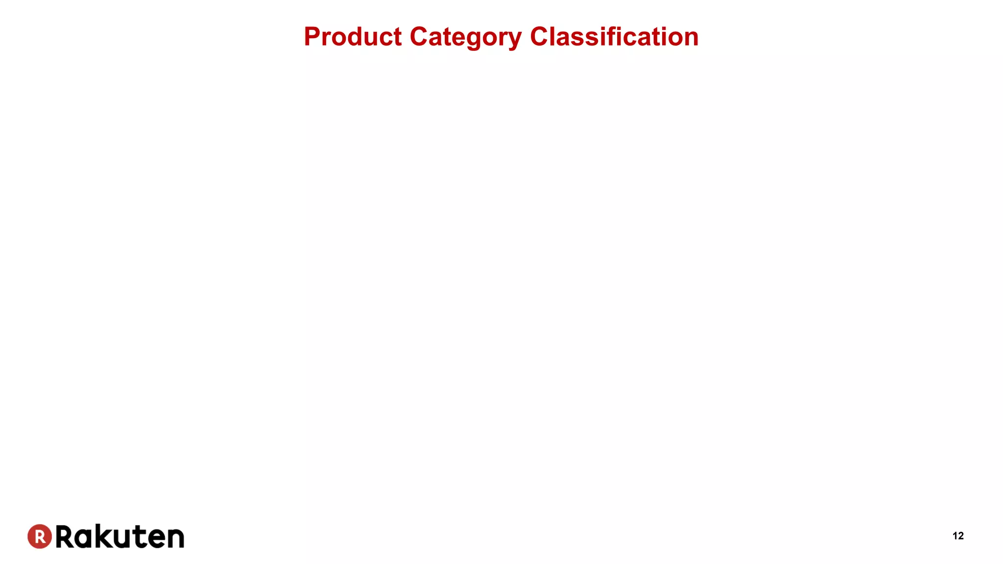 12
Product Category Classification
 