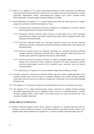 21
3.7.2. Банк нь энэ журмын 3.7.1-д заасан аргачлалаар багцалсан активт эрсдэлийн сан байгуулан
дотооддоо ашиглаж болох бөгөөд уг аргачлал нь энэ журамд тавигдах доод шаардлага, зээлийн
эрсдэлийн параметрийг тооцох, баталгаажуулахад мөрдөх олон улсын стандарт болон
Монголбанкнаас тогтоосон заавар зөвлөмжид нийцүүлсэн байна.
3.7.3. Монголбанкнаас энэ журмын 3.7.1-д заасан банкны эрсдэлийн сан тооцох аргачлал нь дараах
шаардлагыг хангасан эсэхийг баталгаажуулна. Үүнд:
3.7.3.1. Активаас үүссэн алдагдлын тоон мэдээг төвлөрүүлэх, боловсруулах, цуглуулах чадамж
бүхий удирдлагын мэдээллийн системтэй байх;
3.7.3.2. Тооцоолол хийхээр сонгосон түүвэр мэдээлэл нь эрсдэлийн үнэлгээ хийх багцалсан
активтай бүтэц, нөхцөл, эрсдэлийн түвшин болон бусад шинж чанараар адилхан эсвэл
харьцуулах боломжтой байх;
3.7.3.3. Үнэлгээнд ашиглаж байгаа тоо, мэдээлэлд харгалзах актив, зээл олгоход тавигдах
шаардлага, стандарт нь банкнаас үнэлж буй багцалсан активтай ижил эсвэл харьцуулах
боломжтой байх;
3.7.3.4. Сонгосон түүвэр мэдээлэл нь банкнаас эрсдэлийн сан тооцохоор багцалсан активын
чанарыг оновчтой илэрхийлж, одоогийн болон ойрын ирээдүйн эдийн засаг болон зах
зээлийн хүчин зүйлсийг илэрхийлэх боломжтой, нийцтэй байх;
3.7.3.5. Тооцоололд сонгосон түүвэр нь активын тоо ширхэг, түүврийн хамрах хугацааны хувьд
банкны зүгээс багцалсан активт харгалзах эрсдэлийн сан болон алдагдлын түвшинг
статистик аргачлалаар зохистой итгэх түвшний хувьд оновчтой, үнэн зөв үнэлэх
боломжтой байх;
3.7.3.6. Аргачлалыг энэ журмын 2.8-д заасан ерөнхий шаардлагатай нийцүүлсэн байх.
3.7.4. Активын алдагдлыг тооцоолоход ашиглаж байгаа аргачлал болон параметрүүдийн утгыг
активын талаарх шинэ мэдээлэл буюу энэ журмын Хавсралт 2-6-д заасан активын чанарын
үнэлгээний мэдээлэлд үндэслэн холбогдох тохируулгыг тухай бүрт тусгах боломжтой байхаар
боловсруулна.
3.7.5. Энэ журмын 3.7.4-д дурдсан тохируулгыг хамгийн багадаа жилд нэгээс доошгүй удаа хийнэ.
3.7.6. Энэ журмын 3.7.1-д заасан аргачлалуудын алиныг сонгохоос үл хамаарч, банкны активын
эрсдэлийн параметрүүдийг үнэлэх түүврийн түүхэн мэдээлэл нь хамгийн багадаа 5 жилийн
хугацааг хамарсан байна. Таван жилээс дээш ажиглалтын утга олдох боломжтой бол илүү
хугацааны түүврийг ашиглана.
ДӨРӨВ. ХЯНАЛТ ХАРИУЦЛАГА
4.1. Банкны Төлөөлөн удирдах зөвлөл болон гүйцэтгэх удирдлага нь активын ангиллын үнэлгээ,
активаас хүлээж болзошгүй алдагдал, тусгай болон ерөнхий эрсдэлийн сангийн хэмжээг үнэн
зөвөөр тооцож, Монголбанкинд энэ журмын 3.6.1-т заасан хугацаанд тайлагнаж байх үүрэгтэй.
 