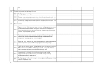 47
эсэх
3.2. Зээлийн мэдээллийн сангаас авсан мэдээлэл
3.2.1. Төлбөр хариуцагчийн түүх
3.2.2. Хугацаа хэтэрсэн ямарваа нэгэн активын болон бусад хэлбэрийн өртэй эсэх
3.2.3. Тухайн сард төлбөр хариуцагчийн аливаа нэг активын ангилал буурсан эсэх
3.3. Бусад мэдээлэл
3.3.1.
Зэрэглэл тогтоогч байгууллагаас авсан мэдээлэл, төлбөр хариуцагчид болон
төлбөр хариуцагчийн гаргасан үнэт цаасад оноосон зэрэглэлийн түүхэн
болон одоогийн мэдээлэлд зэрэглэл бууруулах талаар тусгаагүй, сануулга
/warning, negative watch/ гаргаагүй
3.3.2.
Аудитын компаниас авсан мэдээлэл, хязгаарлалттай дүгнэлт гаргаагүй,
удирдлагын захидалд дурдсан анхаарах зүйлс нь төлбөр хариуцагчид
материаллаг байдлаар сөргөөр нөлөөлөхөөргүй
3.3.3.
Бусад төр, хууль хяналтын эрх бүхий болон төрийн бус байгууллагаас авсан
лавлагаанд төлбөр хариуцагчийн талаар сөрөг мэдээлэл агуулаагүй
3.3.4.
Эдийн засгийн нөхцөл байдал, төлбөр хариуцагчийн үйл ажиллагаа эрхэлж
буй салбарын нөхцөл байдал төлбөр хариуцагчийн санхүүгийн байдалд
хэрхэн нөлөөлж байгаа, ирээдүйд нөлөөлөх хандлага эерэг
3.3.5.
Олон нийтийн мэдээллийн хэрэгсэл болон бусад сувгаар төлбөр
хариуцагчийн нэр хүнд болон санхүү, төлбөрийн чадварт сөргөөр
нөлөөлөхөөр мэдээлэл цацагдаагүй
3.3.6.
Төлбөр хариуцагчтай холбоотой үүсэх активын эрсдэлийг бууруулах аливаа
даатгалд хамрагдсан эсэх
 
