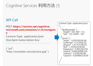 https://westus.api.cognitive.
microsoft.com/emotion/v1.0/recogniz
e
 