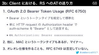 #cmdevio2017
✦
✦  
✦ Authorization: Bearer xxxxxxxxxxxxxxxx
 