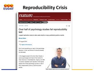 EUDAT	Summer	School,	3-7	July	2017,	Crete
Reproducibility	Crisis
 