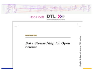 EUDAT	Summer	School,	3-7	July	2017,	Crete
Data Stewardship plans
Research Data Life Cycle
Data cycle step 6:
(Data Analysis), Interpretation and
Modeling
6/1 Will this step need signiﬁcant
Compute capacity?
If yes, make sure that this has been
taken into account in the capacity
planning in step 2.
6/2 How will you be making sure
there is good provenance of the
Data Analysis?
Data analysis is normally hand-
driven, where processing is bulk.
How will you ensure reproducibility?6/3 Will you be doing (automated)
knowledge discovery
How are you going to interpret your
data?
Connect to text mining data?
Error modeling Signiﬁcance
Eﬀect size
LS6/1 Will you do Systems biology
modeling?
Which knowledge/model will you be
using?
How detailed will you be modeling
Will you be building pathways?
Extending existing pathways?
New pathways?
Do you have enough information to
build to pathways? Text mining
Will you use statistical modeling?
Correlation/regression analysis?
Machine Learning?
How will you make sure it will
answer your biological question?
Will you be building Kinetic
Models? Existing kinetic models?
New kinetic models?
Do you have enough information to
build the kinetic models?
LS6/2 Will you be doing structure
modeling? Model building by homology?
Enzyme activity model?
Molecular dynamics?
Data cycle step 7:
Information and insight
7/1 Will you be working with the
philosophy “as open as possible”
for your data?
7/2 Are there legal reasons why
(some of your) data can not be
completely open?
Privacy
What are the restrictions on where
the data can be stored?
Inside center?
Inside country?
Inside EU?
Pseudonymization
Use existing TTP contract for cross
linking if possible
Re-identifyable?
Can the data become open through
Anomymization?
Can some of the data be open after
aggregation?
Authentication Single signon?
Who maintains?
Authorization
Data access committee?
Auditing
Who checks?
IP
Is it clear who owns all data and
documents?
Will someone have decision power
to move documents or data to a
new place after the project has
ﬁnished?
Cf issue with time limited license for
the alfresco system after the
biomedbridges project ended.
7/3 Are there business reasons why
some of your data can not be
completely open?
Patents?
Limited embargo?
7/4 Where will you make your data
available?
Will you publish data in a domain-
speciﬁc repository?
Submit to existing db?
Will you be adding new facts to a
knowledge base?
Will you submit interpreted results
to a knowledge base?
Will you publish data in a national
repository?
Will you publish data in a repository
provided by your institute?
Will you be self-hosting the data?
What is the service level to be
oﬀered to users of the data?
Download service?
Run search/access webservice?
Data processing service?
Financial aspects?
Technical aspects of Hosting
Who will do Sysadmin?
Who will do hardware
maintenance?
7/5 Did you work out the ﬁnancial
aspects of making the data
available?
Who will pay for open access
publishing?
Who keeps data access running?
Helpdesk for data interpretation?
Capability as well as capacity!
7/6 Will you be archiving data? Will data formats be upgraded if
they grow obsolete?
7/7 Will you be adding your data
sets to Catalogs?
Add access to lists of available data
Announce availability
Document the data
Is the data understandable/re-
runnable/re-usable?
Get DOI’s where possible
All types of data to be archived
Raw
Interpreted
Will conclusions from the paper be
made available as nano-
publications?
How will you make sure that blocks
of data deposited in diﬀerent
repositories can be recognized as
belonging to the same study?
7/8 Will you publish also if the
results are negative?
Data?
Paper?
7/9 Will there be Translational
returns / valorization that you can
participate in?
Will you work on New clinical
procedure?
Will there be a New diagnosis?
Will these be developed as part of
the project?
Data cycle step 3:
Data Capture (equipment phase)
3/1 Who will do the measurements?
Are there easily accessible
specialized service providers for
data capture?
Make them partner in the project
Take pictures of the equipment
Permanent link to the instruction
manual?
3/2 Is special care needed to get
the raw data ready for processing?
What is the need for (sneaker-)
network capacity from measure to
storage?
If you want to “hand carry”, make
sure there is writing/reading
capacity and enough time.
If a secured fast connection is
needed, check for the possibility to
use a lightpath.
Is data security guaranteed?
Is data integrity guaranteed during
this stage?
Data exchange format has been
settled before?
Is capacity planning needed? For
the measurement? For the data
transport?
3/3 Do you have non-equipment
data capture?
Questionnaires?
Plan to verify that questions
actually have been ﬁlled in?
Case report forms?
Electronic patient records? (Planning?) Are they accessible?
Will any data be captured on
paper?
Who will do the data entry?
Who makes the data digitally
available to you?
Will it be captured digitally?
Is the entry done by one person?
Or is there a possible diﬀerence in
interpretation?
3/4 Is there a proper data
integration tool that can handle and
combine all the data types you are
dealing with in your project
Yes
TranSMART?
or other integration tool applicable?
No
All data can be brought in the same
format, e.g. RDF?
Data cycle step 2:
Data Design and planning
2/1 (2.1) Are you using data types
used by others too?
2.1.1 What formats will you use for
the data?
(del) Archive in low-tech (text)
format (G F6)
(del) Keep explanation of the data
with the data, e.g. as column
headers (G F7)
2/2 (2.2) Will you be using new
types of data?
2/7 (new) Are all of the ﬁelds in your
data format described in a data
type registry?
2/9 Which data type registries will
you use?
2/8 (2.2.1) Are there suitable
ontologies?
(del) Use existing ontologies where
possible
2.2.1.1 Do you need to develop
ontologies?
2/10. (2.2.2) How will you design
the format for your data?
2/11 (2.2.3) How will you describe
your data format?
(del) Keep the format of the data
simple
(del) How: Use e.g. CSV, JSON or
standard XML formats where
possible
Use libraries to access it, there are
even incompatible versions of
CSV?
2/26 Will you be archiving data for
long term preservation?
2/27 Can the original data be
regenerated?
2/30 When is the raw data
archived?
As soon as the raw data comes in?
In chunks
All at once
All at once with the rest at the end
of the project?
2/28 does the archived data change
over time?
2/29 Do you need frequent
backups?
How much time can you be set
back if a backup needs to be
restored?
2/31 Are you using backups also for
restoring ﬁles that were accidentally
deleted or changed?
2/32 Will it be stored on Tape or
disc? Backups on diﬀerent modality?
Same discs will break at the same
time.
Soft/ﬁrmware updates that could
break your storage..
2/33 are archives stored in a remote
location?
Fire/disaster proof?
2/34 Will the archive need to be
protected against loss or theft? 2/35 Will the data be Encrypted? 2/36 Who has the key?
2/37 Access to disc? Online or in
safe?
2/38 Will the archive need to be on-
line?
Will workﬂows need to be run on
the archived data?
How is this supported?
2/39 How will data integrity be
guaranteed?
Think about tampering.
2/40 Who has access to the
archived data, how fast?
2/41 During the project, who can
ask for restore?
2/42 Is it more than 10TB?
You must plan time needed for
store/restore!
Why: Complexity does not scale
linearly with scale, but progressively
2/43 Data access committee?
2/44 How long does it need to be
kept?
Is it legally permitted to throw it
away? What is the oﬃcial term you
need to keep each part?
Which data types (rawness) will be
kept?
For each, how long?
2/45 Will the data be
understandable after a long time?
2/46 Will you need a shared
working space to work with your
data? 2/47 How will you work with your
data?
2/48 What kind of data will be in
your workspace?
Are your Files small or large?
Database?
Could Hadoop be used?
2/49 Do you need the storage close
to compute capacity?
See Step 4: planning of the
compute.
High speed I/O needed?
2/50 Will you keep data in work
format that is diﬀerent from
archival?
Can you share the work format with
other projects?
2/51 What is the capacity proﬁle?
Will you need the same storage
quantity during the whole project?
2/52 When will your raw data
become available?
2/53 Sometimes the raw data is
relatively large and it pays oﬀ to
clean it quickly. How much of the
raw data do you need to keep in
the work space for how long?
2/54 Do your raw data need to be
archived?
Is remeasuring possible and
cheaper?
2/55 Did you plan how much
intermediate data will you get, and
how long does each step need to
be kept?
2/56 Will you be able to store
intermediate data on another ﬁle
system?
Why: if the main archive ﬁle system
has a problem, a restore takes less
time if the temporary data does not
need to be recovered.
Will you really not need a backup of
that data?
See: https://www.csc.ﬁ/web/blog/
post/-/blogs/the-largest-unplanned-
outage-in-years-and-how-we-
survived-it
Can intermediate data be avoided
by streaming steps together?
2/57 Will you have diﬀerent
versions of intermediate data that
need to be kept?
Can it be reproduced quickly?
2/58 Will you need to temporarily
archive data sets (to tape?)
Archival will be done if you will
unlikely need it again, but must be
able to go back to it to reproduce
your results.
How frequently will you archive
data?
2/59 If you will be starting with a
high volume of data, how will that
initial data come in?
2/60 How will project partners
access the work space?
2/61 Who will arrange access
control?
2/62 Will it need to be remote
mounted?
2/63 Will it be copied for every
step?
Will they provide local storage for
intermediate data?
How is that budgeted?
2/64 Does it have/need the same
reliability and security as the main
work space?
Is the network speed suﬃcient?
2/65 How available must the
workspace be?
2/66 What is the acceptable risk for
“total loss”?
Can all ﬁles in the workspace be
recomputed quickly?
2/67 Is there software in the
workspace?
Is it safely archived?
Can it be restored quickly?
2/68 What percentage of time
should the data be available?
During work hours? Nights? In
weekends?
How will you act if main storage is
oﬄine?
Keep data that you always need to
access on two independent storage
arrays (G R1)
Can you wait?
2/69 How long can you wait for a
restore if the storage fails?
2/70 How long can you wait if you
accidentally delete a ﬁle before it
can be restored?
How will you do Backups and other
Copy data management?
Remote backups
Recover from catastrophe
Speed of restore
Separate server for fast tape
restores (G F3)
Only backup raw and result data (G
F1)
Try not to backup intermediate data
Plan for restoring ﬁles deleted or
modiﬁed by human error (G H1)
Test the restore
Will a developer need a copy of
large data sets to be able to test
new versions of the software?
Will you do incremental backups?
Do you need to keep a history of all
ﬁles? How long will you keep
backups?
2/72 Do you need to backup any
data stored elsewhere related to
your project in your workspace?
Even at the Netherlands eScience
Center data was lost (and hence
computer time) when a ﬁle system
of Cartesius crashed.
Did you check the backup policy on
the external (super)computer
system you use?
2/5 Is the Risk of information loss /
leaks / vandalism acceptable?
2/74 Do project members store
data or software on computers in
the lab or external hard drives
connected to those computers?
Who has access to the labs?
Who has access to those
computers?
Are they properly backed up?
2/75 Do people carry data with
them?
On external hard drives or USB
drives?
Encrypted?
Is any data on laptops?
2/76 Are they encrypted?
Is the laptop password protected?
2/77 Are researchers using cloud
accounts?
Consider encryption
2/78 Are data or reports sent over
e-mail or other messaging
services?
Consider encryption
2/79 Do the data centers where
data is stored have Certiﬁcations?
Security for hosting
2/80 Are all project web services
used via https?
2/81 Project members have been
instructed?
Password instruction?
Not sharing accounts?
Diﬀerent passwords everywhere?
Two factor authentication
Data they carry
Backups
Encryption
Passwords on laptops
Data stored in personal cloud
accounts
Data stored in their own labs
Use of Open Wiﬁ and https
Did you do an impact analysis?
2/82 Information loss?
2/83 Information leak?
2/84 Information vandalization?
2/6 Compute Capacity Planning
2/85 Determine needs in Memory/
CPU/IO ratios
Did you run pilots to see what
capacity you need?
Did you run pilots to see if the work
scales up the right way?
e.g. Servers with exceptional
memory or disc bandwith?
2/86 Suitable system Grid/Cluster/Cloud?
Every step in the workﬂow may
have its own needs.
Data Transport needed?
Need to glue workﬂows across
architecture?
2/93 Do you have in house
experience with the used compute
architectures?
Do your people need training for
Grid/Cloud/Hadoop?
2/87 When will it be needed?
Some building and testing can be
done on local hw
Use shared infrastructure?
Purchase special needs?
Shared?
2/88 Is all Compute capacity
needed available close to the
working storage?
2/89 If not, you need to plan the
necessary network capacity
No special needs?
Delays acceptable?
Special network will be in place
2/90 If not, Can the data legally be
transported to the compute
capacity?
Will all data be collected in the
same place?
Is there a need for distributed
computation?
Will this have impact on the
eﬃciency
Will this allow you to get the best
answer?
Does the storage environment
provide enough compute capacity
to serve your workﬂow?
2/91 Will diﬀerent groups work on
diﬀerent parts of the workﬂow, and
will parts of the computing be done
on local infrastructure?
2/92 Is there suﬃcient network
capacity?
Do groups have local infrastructure
that can be used?
Will it scale to the size of the
problem?
Is it compatible in middleware to
central infrastructure or to
infrastructure at other sites?
2/3 (2.3) How will you be storing
Metadata?
2/12 Do suitable “Minimal Metadata
About” standards exist for you?
2/13 (2.3.1) Did you consider Re-
usability of your data beyond your
original purpose?
2/14 (2.3.1.1) How do you balance
how much meta-information you
need to store for yourself, versus
how much would be useful for
others.
Use Parelsnoer modules to collect
phenotype data
2/15 (2.3.1.2) Do you need to
exchange your data with others?
(del) Use RDF for interoperability of
data plus metadata where possible.
2/16 (2.3.2) Did you consider how
to monitor data Integrity?
How will you make sure data are
what they should be?
2/17 Will you Keep checksums of
certiﬁed/veriﬁed/correct/canonical
data (G F2)
(del) Why: data corruption or
mistakes can happen with large
amounts of ﬁles or large ﬁles.
(del) How: Keep a “true sample”
master list (G M1)
(del) How: Keep sample list under
version control (G M2)
(del) Why: You will need to know
what has changed over time
(del) How: Keep data checksum in
the master list (G M3)
2.3.2.1 Who is in control of access
to the master list? (del) Keep it as close to the data
source as possible.
2/18 Will you Deﬁne ways to detect
ﬁle/sample swaps, e.g. by
measuring something
independently (G F5)
2/20 Does all data have a license?
(del) Completely open if possible
(del) License must be computer
readable
(del) Choice of license: there should
be very few clauses
(del) License must be transitive
(del) License clauses can be more
restrictive than you really want
2/19 (2.3.3) Will you store licenses
with the data?
2/21 How will you keep
provenance?
Provenance should be rich enough
to ensure the re-usability of FAIR
Data
Method stewardship?
Will your data be changing over
time?
Will you keep proper change
provenance?
Standard methods?
2/22 How will you do ﬁle naming
and ﬁle organization?
2/23 Agree on a SOP for naming
ﬁles (G F4)
Keep an eye on ﬁle versioning
Names should not contain privacy
sensitive information
2/24 Keep relations between data
clear in the ﬁle names.
Use persistent identiﬁers for e.g.
lanes and samples throughout the
project (G F8)
2/25 Are all metadata that is in the
ﬁle names also available in the
proper metadata?
Data cycle step 4:
Data Processing and Curation
4/1 Workﬂow development
Will you be running a bulk/routine
workﬂow, or develop a research
analysis?
Can workﬂow developers work with
subset of new data? Is there pre-
existing data available for this? Timing?
Can developers start before the
data is measured?
Privacy/security?
Are developers able to take the
data they need on their own
laptops?
Can you use existing software?
Visit other expert centers to learn (G
S3)
Prefer to adapt existing sw to new
needs
Include professionalization if
needed
Develop new components where
needed
Think about Visualisation
License for availability
Do not underestimate time needed
to integrate components
Choose the workﬂow engine.
What features do you need?
Ease of development?
Can a workﬂow be edited
collaboratively?
Can you reach out to the
developers?
Is it suitable for the workﬂow I will
build? (data processing or
integration?)
Does it support the compute back
ends you need?
Standard tools for the
administrative operations?
Comes with your data types out of
the box?
Does it need a developer GUI?
Ease of adding new tools?
Does it support nesting of
workﬂows?
Ease of use?
Does it need a running GUI?
Who are the customers that use it?
Bioinformaticians?
Biologists?
Can workﬂows be run remotely?
Can workﬂows be part of a tool
(nesting)?
Are there existing nesting tools?
Durability?
Can “workﬂow decay” be
managed?
Will the same workﬂow still work
next year?
Are all tools/versions under total
control?
Can workﬂows be imported/
exported/shared with this engine?
Should it produce provenance? In standard form?
Can the workﬂow be annotated to
make it understandable?
High throughput?
Suggestions with experts in DTL
Make
Snakemake
Taverna
Galaxy
Molgenis
Moteur
Knime
Chipster
Integrity of the tools in the workﬂow
(G H3)
Use scrutinized (open source) tools
Let second developer check all
changes made
How do you handle/QA upgrades to
tools?
Verify repeatedly on the same data
Are all tools /versions under your
total control?
How do you deal with “workﬂow
decay”?
Will you follow “Best practices for
creating workﬂows” from
“researchobject.org”
Workﬂow running
4/2 How will you make sure to
know what exactly has been run?
Keep processing scripts/workﬂows
including the versions of the tools
that have run (G M4)
Make use of the metadata ﬁelds in
the output ﬁles (e.g. VCF) to log
how the data was obtained (G M5)
Keep a central tools directory/
repository (G S1)
Keep a central reference data
repository (G S2)
Can you use a workﬂow engine and
workﬂow that produces this data?
Is all software for steps in your work
ﬂow properly maintained? Properly
versioned? Will you be able to ﬁnd
back the exact version you used?
4/3 How do you validate the
integrity of the results?
In distributed projects, run a subset
on all infrastructures to ensure
consistency
Prevent workﬂow errors
Make pipelines portable (G R3)
Build pipelines for diﬀerent
infrastructures automatically (G H4)
Run independently developed
workﬂows for critical components
to prevent human error (G H2)
Make sure diﬀerent sites
responsible for part of the data set
use comparable protocols
Provide validation input/output to
detect changes in results
Contingency
4/4 What will you do if the compute
facility is down?
Have alternatives (e.g. cluster and
grid) (G R2)
Data cycle step 5:
Data Integration
5/1 What is the framework you will
use for data integration?
Will you make your output
semantically interoperable data?
Will you use a workﬂow e.g. with
tools for database access or
conversion?
Will you use a Linked data
approach?
Will you use linked data sources?
5/2 Will you be using common or
exchangeable units?
5/3 Will you be using common
ontologies?
if yes, Choose them before you
start…
5/4 Will there be potential issues
with statistical normalization?
If you’re using slightly diﬀerent
protocols, how sure are you that
results are comparable?
5/5 Do you have all tools to couple
the necessary data types?
Detailed clinical models (Like
Parelsnoer modules). Should be
moved up…
Do you follow minimal information
standards? (Move to metadata
collection)
Data cycle step 1:
Design of experiments
1/1. (1.1) Is there pre-existing data?
1/2. (1.2) Will you use Pre-existing
data (including Other People’s
Data)?
1/3. (1.3) Will you use reference
data?
1/4 (1.4) Do you know where the reference data is available,
what the conditions for use are, and how to reference it?
1/5 (1.5) In what format is the reference data
available?
1/6 (1.6) Is the reference data
resource versioned?
1/7. Which version will you use?
1/8. Will you change version if it
updates? For new analyses? Redo
all analyses?
1/79. If no, are you sure the old
version will stay available?
1/80. How will you make sure you
and others can reproduce your
results in the future?
What level of detail/granularity do
you need?
Can you ﬁlter before downloading?
What is the volume of the level of
data that you really need?
1/9. (1.7) What existing (non-
reference) data sets will you use?
1/11 (1.8) Will owners of that data
work with you on this study?
1/10. (del) No? Will you need to
request access?
1/13. (del) Will any usage
restrictions aﬀect your reuse?
1/12. (1.9) Is re-consent needed?
1/14. (del) Will you access the data
on your own computer? Download
it? Or use it via the network?
(del) What level of detail/granularity
do you need?
(del) Can you ﬁlter before
downloading?
(del) What is the volume of the level
of data that you really need?
Can you aggregate before
downloading?
(del) Data come to the analysis, or
analysis to the data?
1/15. (del) What format is it in?
(del) Is the concept reference based
on a proper ontology?
(del) Is it in the same language? (del) Does it need translation?
1/17. (del) Is the data set ﬁxed or
still being updated
(del) Will you use one particular
version or export updates?
How will you make sure your results
are reproducible by others?
1/18. (del) Is all of the data usable in
its available form?
(del) Will curation be needed?
(del) Should a subset be made? (del) Is that easy to select?
19. (del) Do you know what data
already exists?
Are you conﬁdent in what you
need?
Did you ask around?
Did you check any catalogs or
search engines?
1/16. (1.10) Do you need to
Harmonize diﬀerent sources of
existing data
(del) Is “harmonizing” enough, or do
we need to change procedures
and/or align formats?
1/81. Will you use any data that
needs to be made computer
readable ﬁrst?
Any such data needs to be made
available to others too.
20. (1.11) What/how/who will
integrate existing data
21. (1.11.1) Will you need to add
data from literature?
22. (1.11.2) Text mining?
23. (1.11.2) Do you need integrate
or to link to a diﬀerent type of data?
24. (del) Does that need a project
plan?
25. What will you do if the coupled
data is updated?
26. What will you do if the format is
changed?
27. Are conversions needed?
28. Link or Join? Allowed?
LS1/42. Will you couple existing
(biobanks) data sets?
LS1/43. Will you use deterministic
couplings?
LS1/49 Will you use probabilistic
couplings?
LS1/44. Will you be using a ttp?
What is the procedure followed?
Where will what data be sent? Did a
legal advisor look at these?
LS1/45. Is consent available for the
coupling?
LS1/46. How will you check whether
coupled data are representative of your
goal population?
LS1/47. What is the goal of the
coupling: more data about the
same subjects (intersection,
enrichment) or getting more
subjects (Union)?
LS1/48. What variable(s) will you
use for coupling?
Will the coupling potentially create
new privacy issues (e.g. Potential
for re-identiﬁcation or making
personal information more
sensitive, such as adding location
data)?
Verify that you have permission for
such coupling.
1/38. (1.14) Will you be collecting
experimental data?
39. (1.14.1) How many subjects do
you need to be able to get
statistically meaningful results?
Statistical needs on size of sample
set
(1.14.1.1) How many control and
how many intervention subjects?
Statistical optimization!
TNO has a specialist
40. (del) Selection of analysis
technique
41. (del) At which level of biology
do you need data?
Why those?
(del) Which types of analyses will
you do?
49. (del) Will you conduct
intervention studies?
50, (del) Will you do challenge
tests?
51. (del) Select the proper time
points
52. (del) How many time points are
needed?
53. Phenotype Database
54. (del) Will you perform human
intervention study
55. Registration at clinicaltrial.gov
56. (del) Did you get ethical
approval?
57. (del) Which database will you
use to store the data?
58. (del) Do you need to arrange
informed consent?
59. (del) What kind of feedback to
the subjects/patients will be given?
(del) Does that data have potential
consequences for their family
members?
60. (del) Did you get separate and
explicit consent about sharing
(individual) data?
61. (del) Do you already have
enough statistical power?
(del) Does the data already exist
elsewhere?
62. (del) Do you need all the privacy
sensitive ﬁelds of data?
63. (del) Do you need to consult
your ethical committee?
64. (1.15) Are there any data format
considerations?
65 (1.15.1) What is the volume of
each anticipated data set
66. (1.15.2) What data formats do
the machines yield
67. (1.15.3) What preprocessing is needed
69. (1.15.3.1) Are there ready to use
workﬂows for formatting and
preprocessing?
70. (1.15.3.2) What compute is needed?
68. (1.15.4) Will you create images
71. (del) Do images need to be
pseudonymized
72. (del) Is there textual information
on photographs
73. (1.16) Are there potential issues
regarding data ownership and
access control?
74. (1.16.1) Who needs access?
75, (1.16.2) Where will servers be
placed?
76. (1.16.3) What level of data
protection is needed
77. (1.16.3.1) Is the collected data
privacy sensitive?
78. (del) Does it need to be
anonymized?
Is there Textual labels on
photographs?
(del) Does it need to be
pseudonymized?
Reversible? By whom?
Jildau: there is a list of medical data
rules
Privacy sensitive data must be
stored separately.
(del) Do you really need to collect all
those sensitive data?
(1.16.3.2 del) Should consent be
obtained?
(del) Are Followup questions to
subjects possible?
(del) How will retractions be
handled?
(del) Does Result information go
back to the subjects?
(1.16.3.3) Is your institute’s security
suﬃcient for storage?
(del) Do the institute have suﬃcient
certiﬁcation?
(del) Will part of the data be
completely open?
If it can, it must
Do you provide the lowest possible
treshold for access to
unidentifyable data?
Can you strip phenotypes to make
data openable?
Can you make data openable by
Aggregation?
(1.16.4) What will the IP situation
be?
(1.18.4.1) Who will decide about
opening up data? e.g. after the
project ﬁnishes
(1.18.4.2) Shared ownership? (del) Who has ﬁrst rights?
(del) How do you take care of
quality control of data capture?
(del) Are you logging what happens
exactly to samples?
(del) How will you maximise
reproducible data collection?
(del) Will diﬀerent collection sites be
using comparable protocols,
formats and identiﬁers?
(del) Harmonize?
(del) Could there be variation
caused by demographic or other
independent variables?
Will it potentially aﬀect your own
results?
Will you stratify? This will aﬀect statistics?
Is there existing data about these?
Will you collect this kind of meta-
data?
Are your measurements sensitive to
batch eﬀects?
Dependent on who analyses and
when the data is collected.
(del) Will your data be able to
answer your scientiﬁc question?
Reference data
1/29. (1.12) Will reference data be
created?
1/30. (1.12.1) What will the IP be
like?
1/31. (1.12.2) How will you maintain
it?
1/32. (1.12.3) How will the release
schedule be?
For use of reference data, see
branch in existing data
1/33. (1.13) Will you be storing
samples?
34. (1.13.1) Where will information
about samples be stored? Biobank
information system.
A34-1. (del) Will you start a new
collection?
35. (del) How will you make sure
your biobank will be properly
represented in relevant Catalogues
A34-2. (1.13.2) Will your data and
samples be added to an existing
collection?
36. (del) Do you consult the owners
of the biobank?
37. (del) Does the biobank adhere
to the FAIR principles?
For questionnaires see
“experimental data”
(del) Will you be using
questionnaires?
Use building blocks?
Are you collecting nutrition data?
Will you be using a food frequency
questionnaire?
(Taylor	&	Francis	in	the	CRC	series)
 