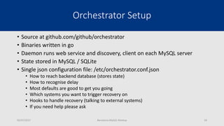 MySQL Failover and Orchestrator | PPT