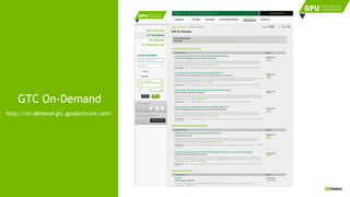 GTC On-Demand
http://on-demand-gtc.gputechconf.com/
 