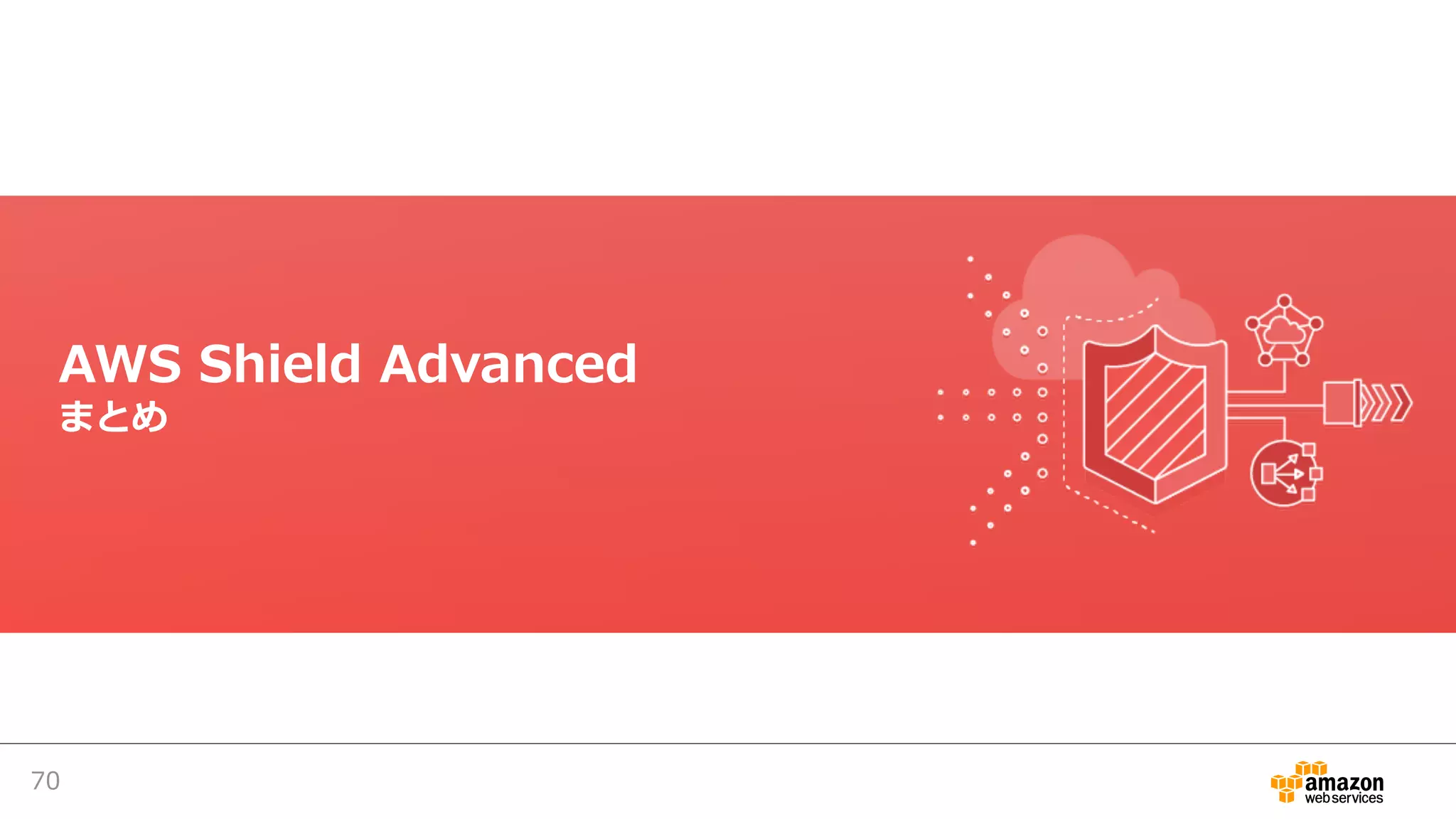 AWS Shield Advanced
まとめ
70
 