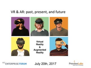 VR & AR: past, present, and future
2017
Looks
Bright
July 20th, 2017
 