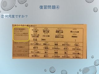 復習問題④
㉒ 何尺度ですか？
 