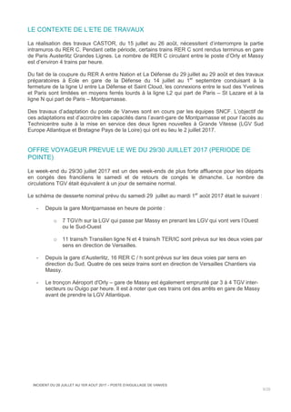 Rapport incident montparnasse