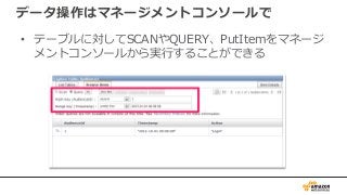 AWS Black Belt Online Seminar 2017 Amazon DynamoDB 