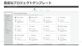 豊富なプロジェクトテンプレート
 