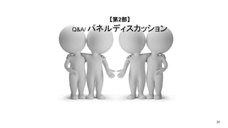 20
【第2部】
Q&A/ パネルディスカッション
 