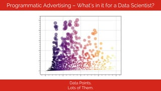 2Data Points.
Lots of Them.
Programmatic Advertising – What’s in it for a Data Scientist?
 
