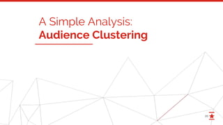 20
A Simple Analysis:
Audience Clustering
 
