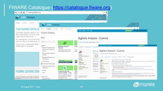 40
FIWARE Catalogue (https://catalogue.fiware.org)
20 August 2017 - Cairo
 