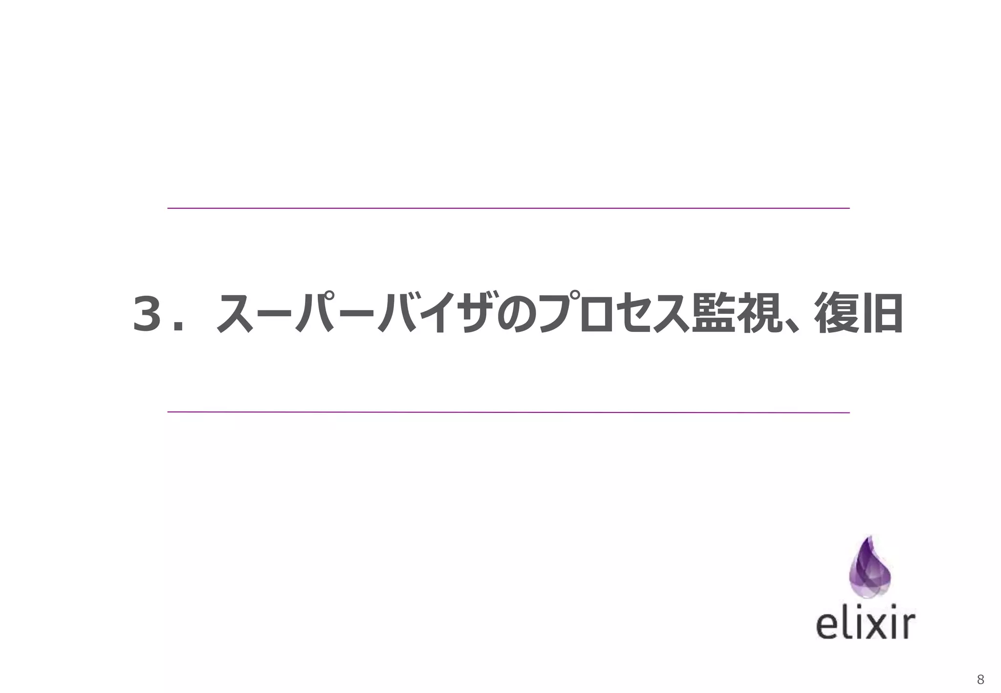 8
３．スーパーバイザのプロセス監視、復旧
 