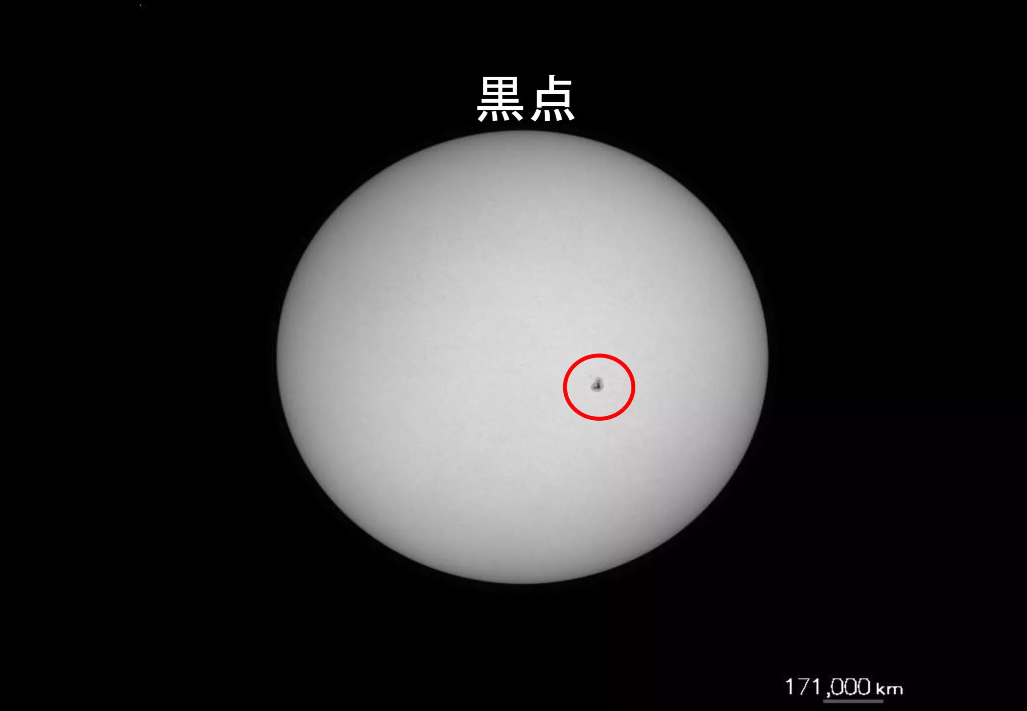 太陽全面画像
黒点
6
 